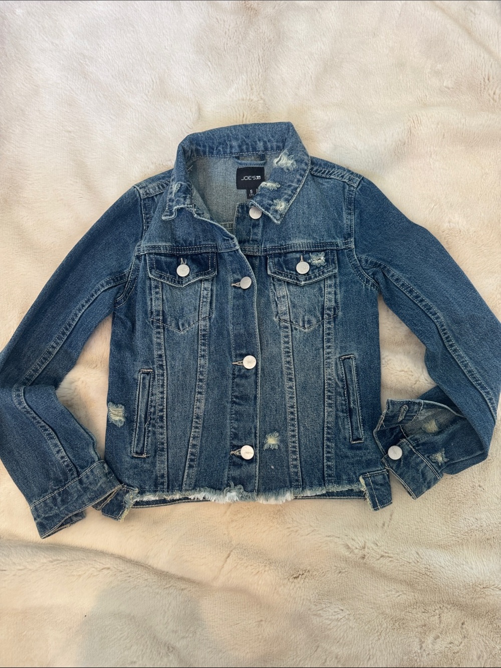 Joe's Jeans Light Blue Distressed Denim Jacket 7